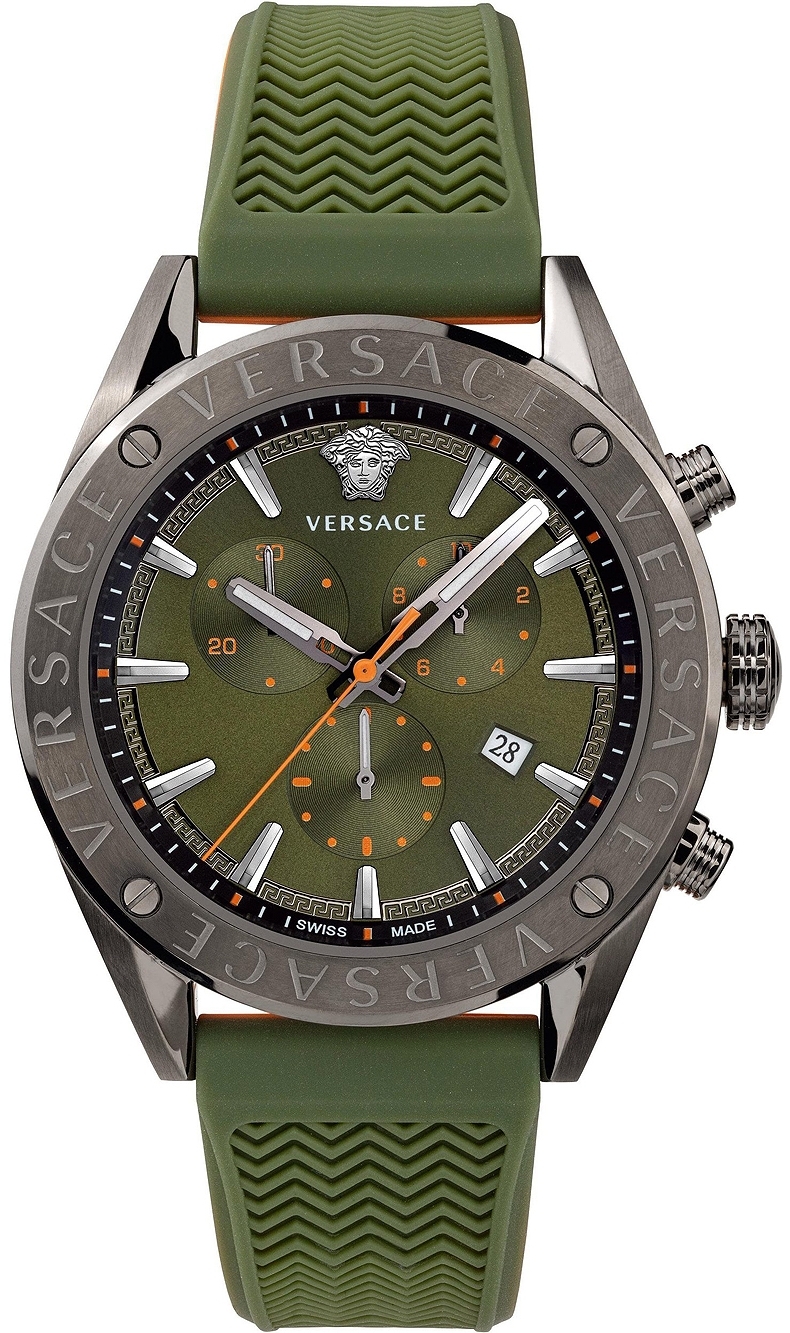 Versace Herreklokke VEHB00319 V Chrono Grønn/Plast Ø45 mm