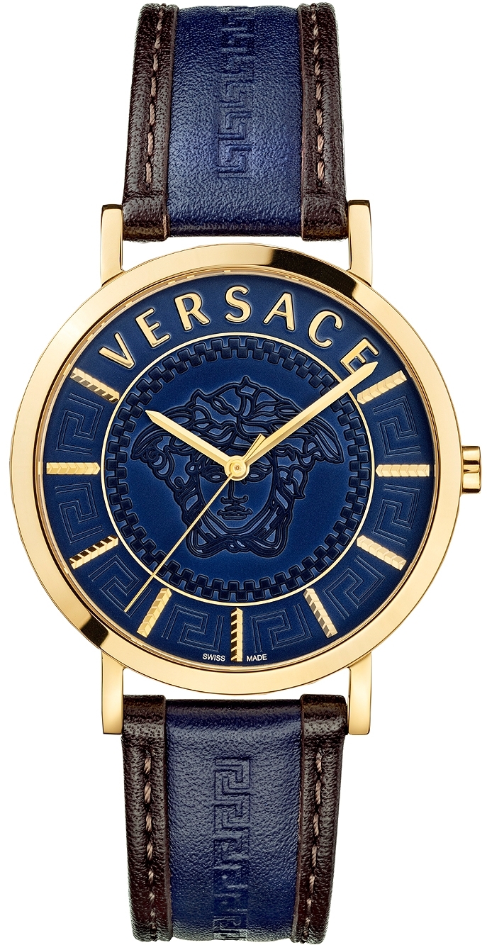 Versace Herreklokke VEJ400321 V Essential Blå/Lær Ø40 mm