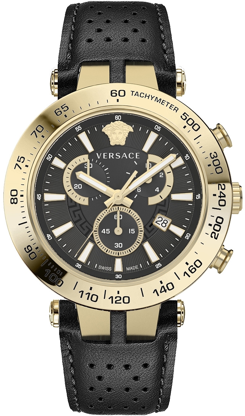 Versace Herreklokke VEJB00422 Bold Sort/Lær Ø46 mm