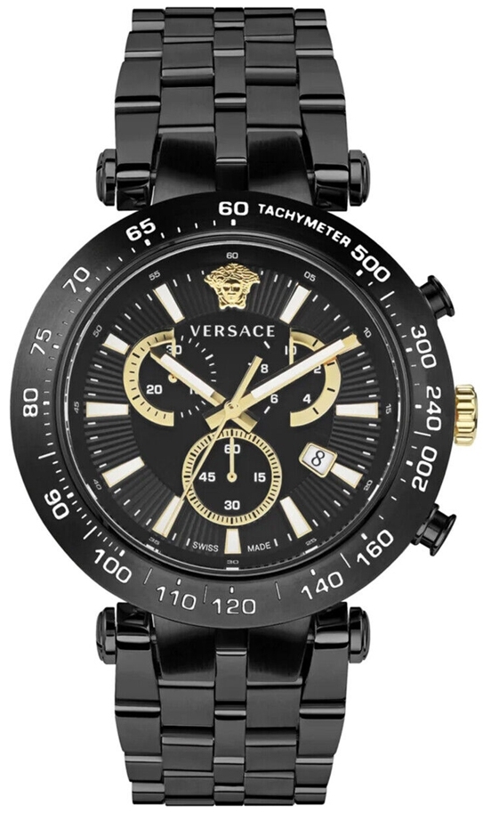 Versace Herreklokke VEJB00722 V Race Sort/Stål Ø46 mm