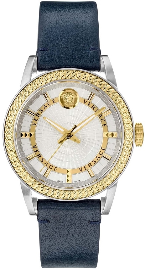 Versace Herreklokke VEPO00120 Sølvfarget/Lær Ø42 mm