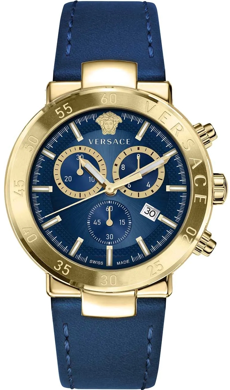 Versace Herreklokke VEPY00921 Urban Mystique Blå/Lær Ø44 mm