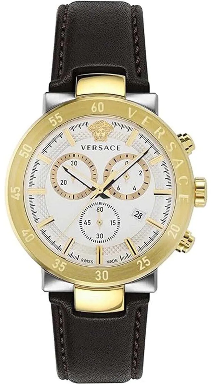 Versace Herreklokke VEPY01321 Urban Mystique Sølvfarget/Lær Ø44 mm