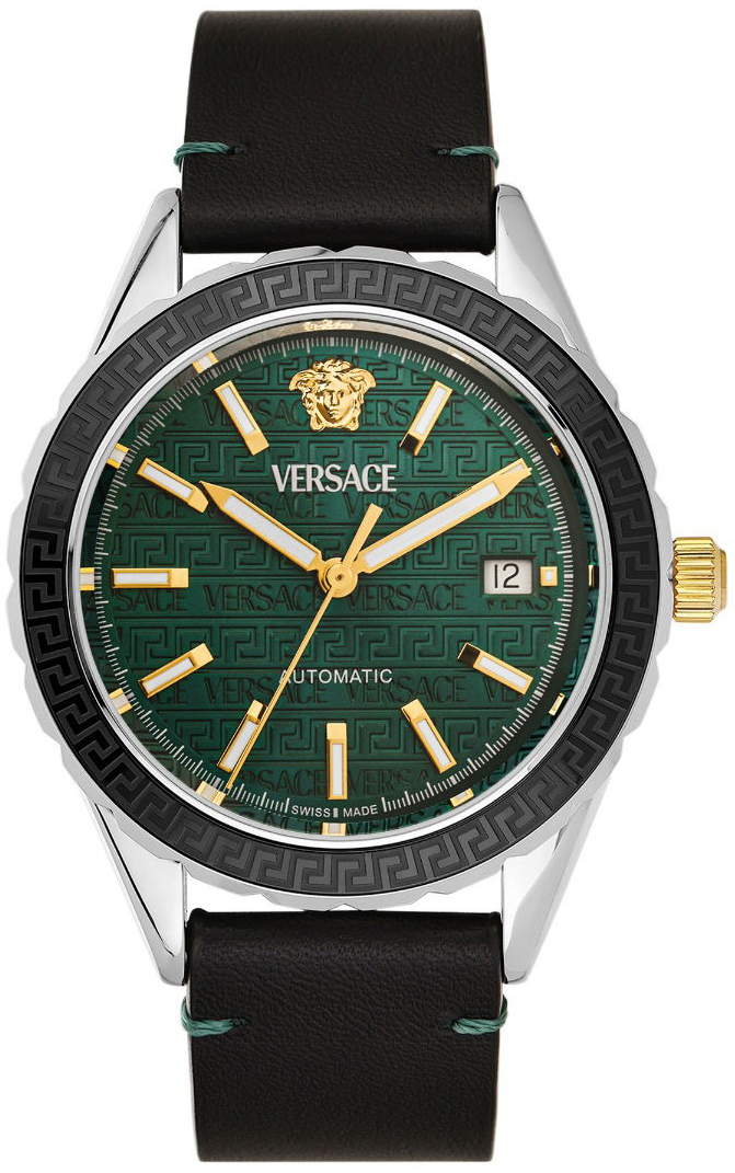 Versace Herreklokke VEQCA0124 Hellenyium Grønn/Lær Ø42 mm