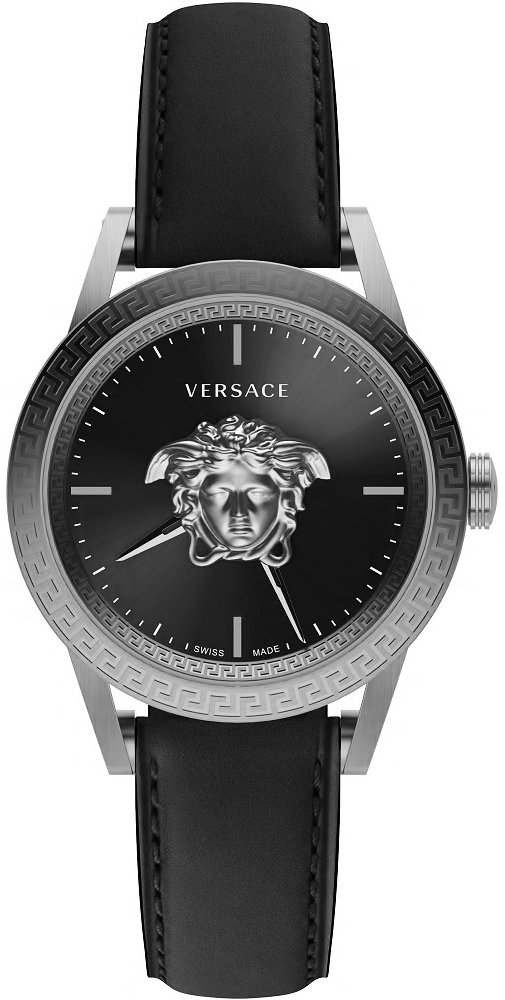 Versace Herreklokke VERD01220 Palazzo Sort/Lær Ø44 mm