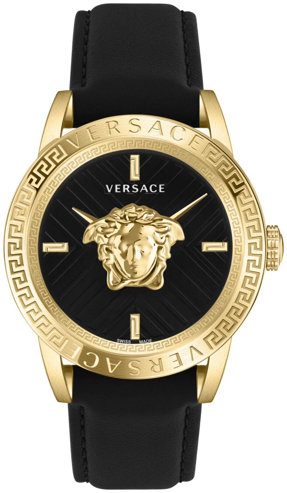 Versace Herreklokke VESN00422 V Code Sort/Lær Ø43 mm