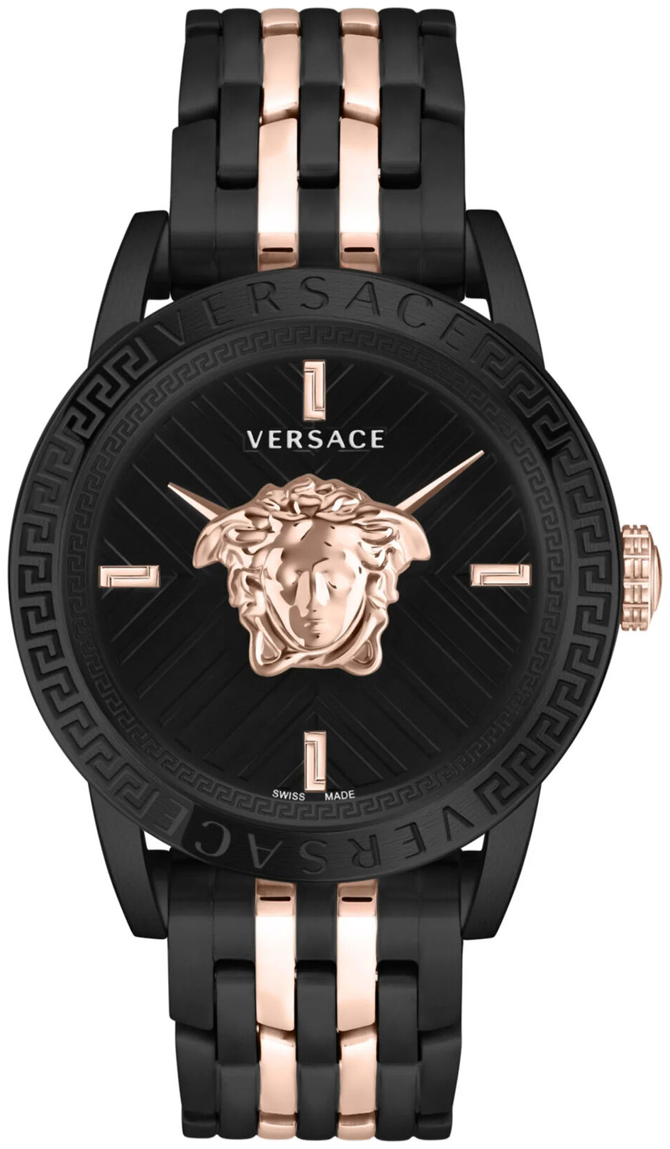 Versace Herreklokke VESN00622 V Code Sort/Rose-gulltonet stål Ø43 mm