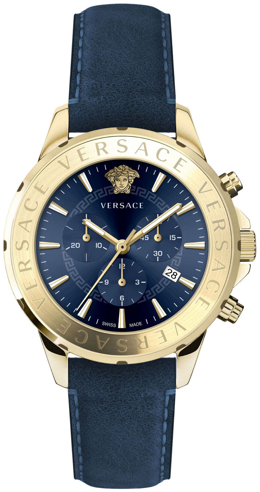 Versace Herreklokke VEV601423 Signature Blå/Lær Ø44 mm