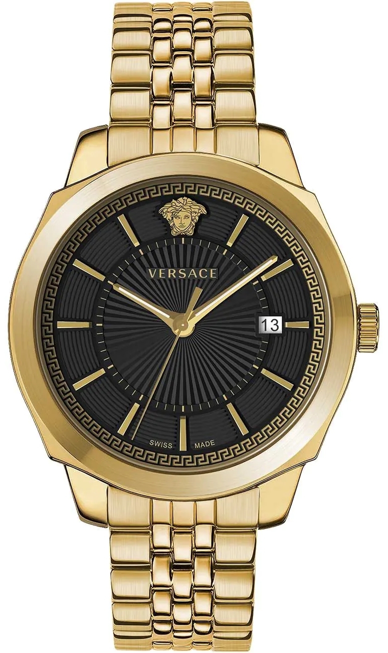 Versace Herreklokke VEV901723 Icon Classic Sort/Gulltonet stål Ø42