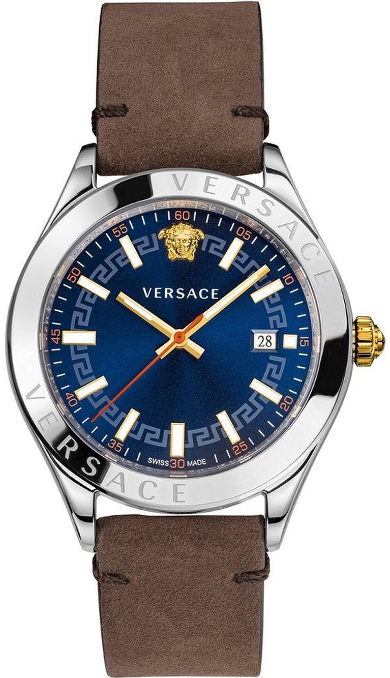 Versace Herreklokke VEVK00220 Hellenyium Blå/Lær Ø42 mm