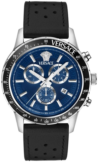 Versace Herreklokke VEZCA0124 Sport Blå/Lær Ø44 mm
