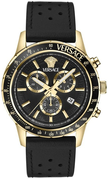 Versace Herreklokke VEZCA0224 Sport Sort/Lær Ø44 mm