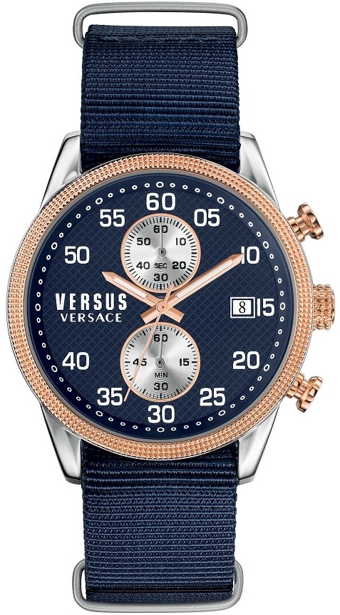 Versus by Versace Herreklokke S66090016 Blå/Tekstil Ø44 mm