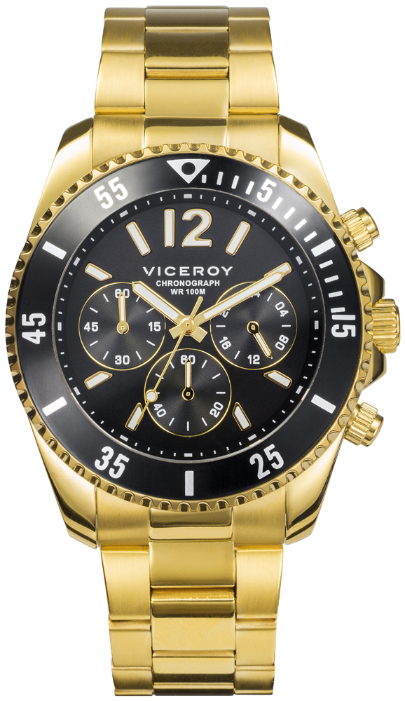Viceroy Herreklokke 401225-95 Classic Sort/Stål Ø43 mm