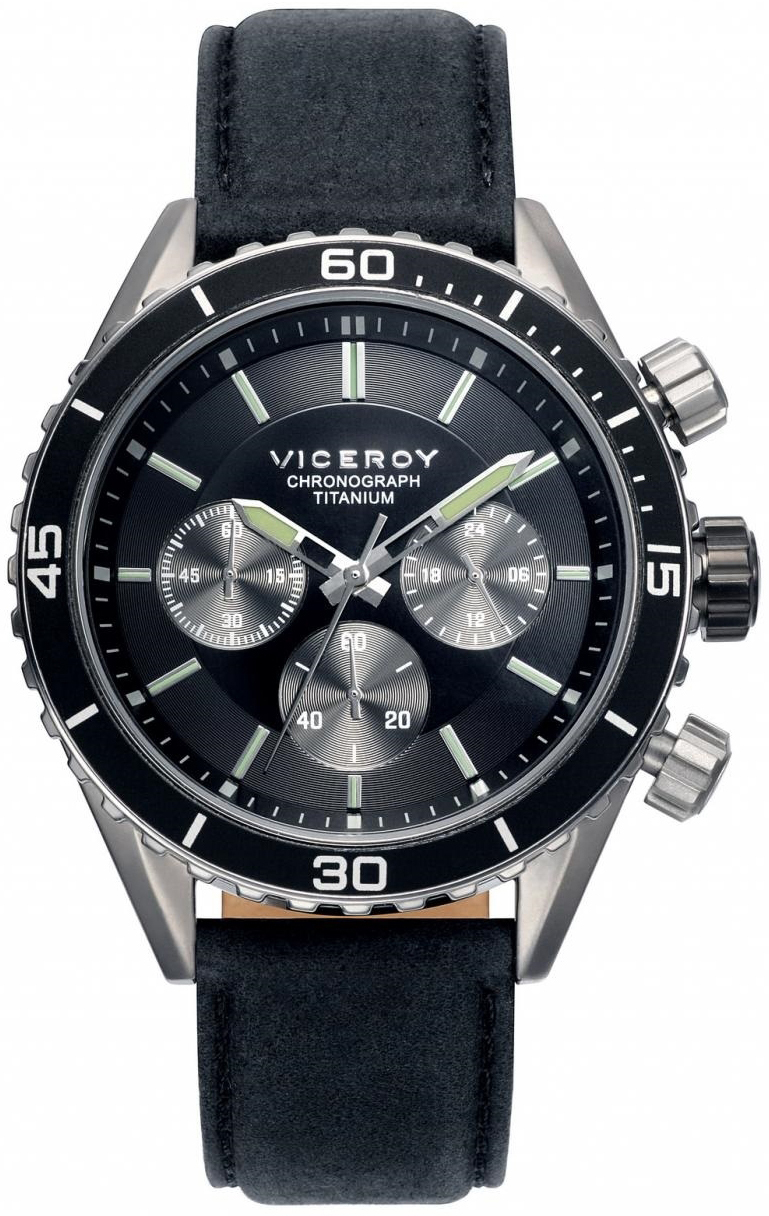 Viceroy Herreklokke 471041-57 Classic Sort/Lær Ø42 mm