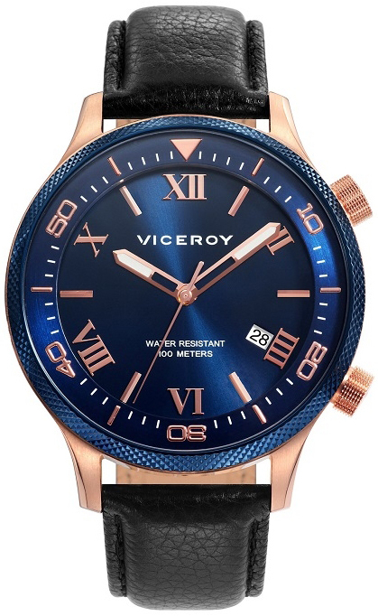 Viceroy Herreklokke 471153-33 Classic Lær Ø43 mm