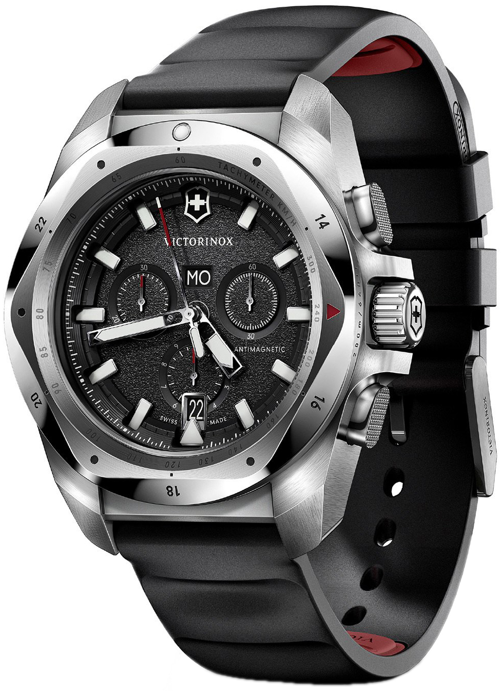 Victorinox Herreklokke 241983 I.N.O.X. Sort/Gummi Ø43 mm