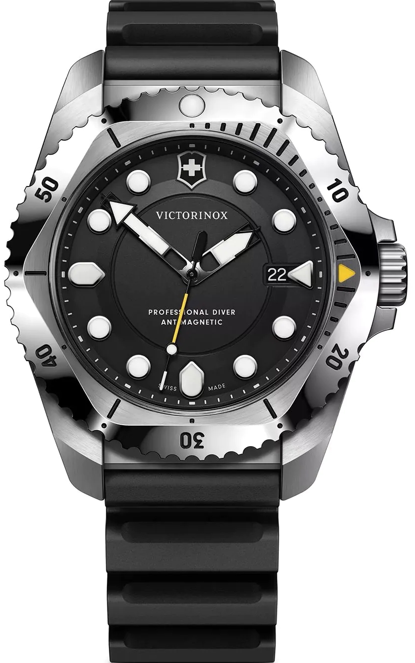 Victorinox Herreklokke 241990 Dive Pro Sort/Gummi Ø43 mm