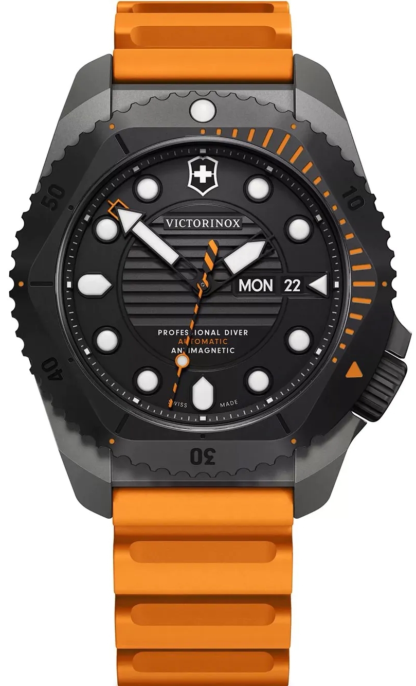 Victorinox Herreklokke 241996 Dive Pro Sort/Gummi Ø43 mm