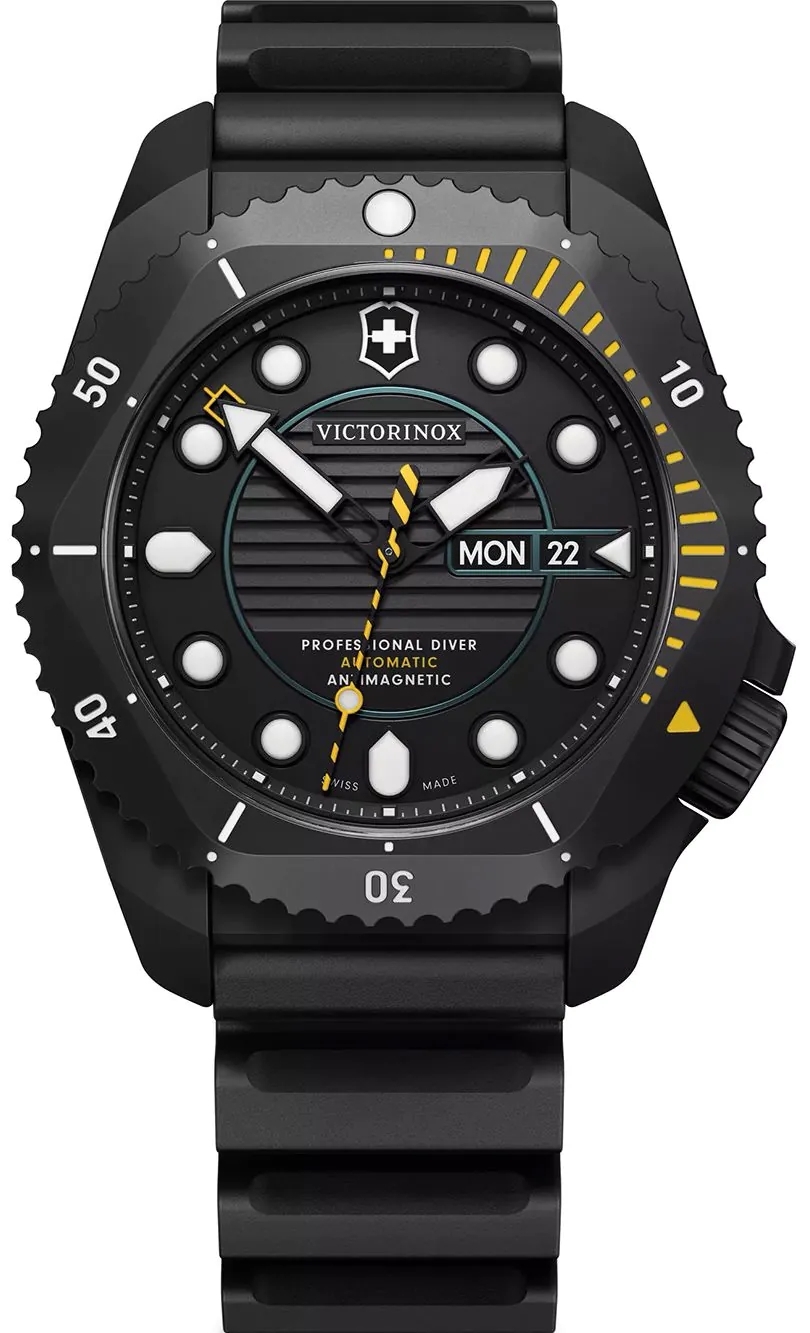 Victorinox Herreklokke 241997 Dive Pro Sort/Gummi Ø43 mm