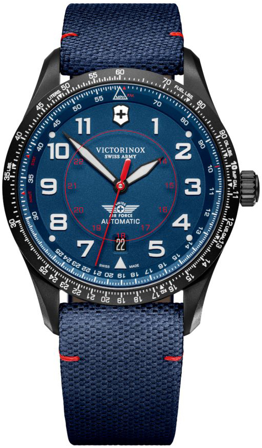 Victorinox Herreklokke 241998 Airboss Blå/Lær Ø42 mm