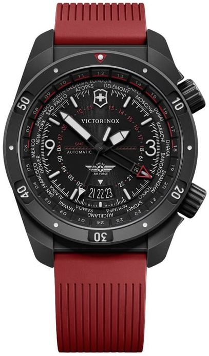 Victorinox Herreklokke 242006 Air Pro Sort/Gummi Ø43 mm