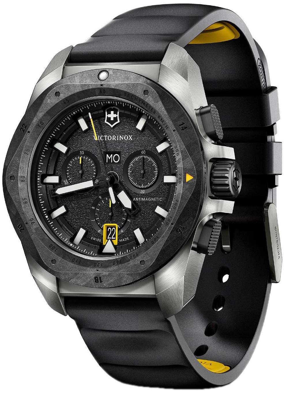 Victorinox Herreklokke 242011 I.N.O.X. Sort/Gummi Ø43 mm