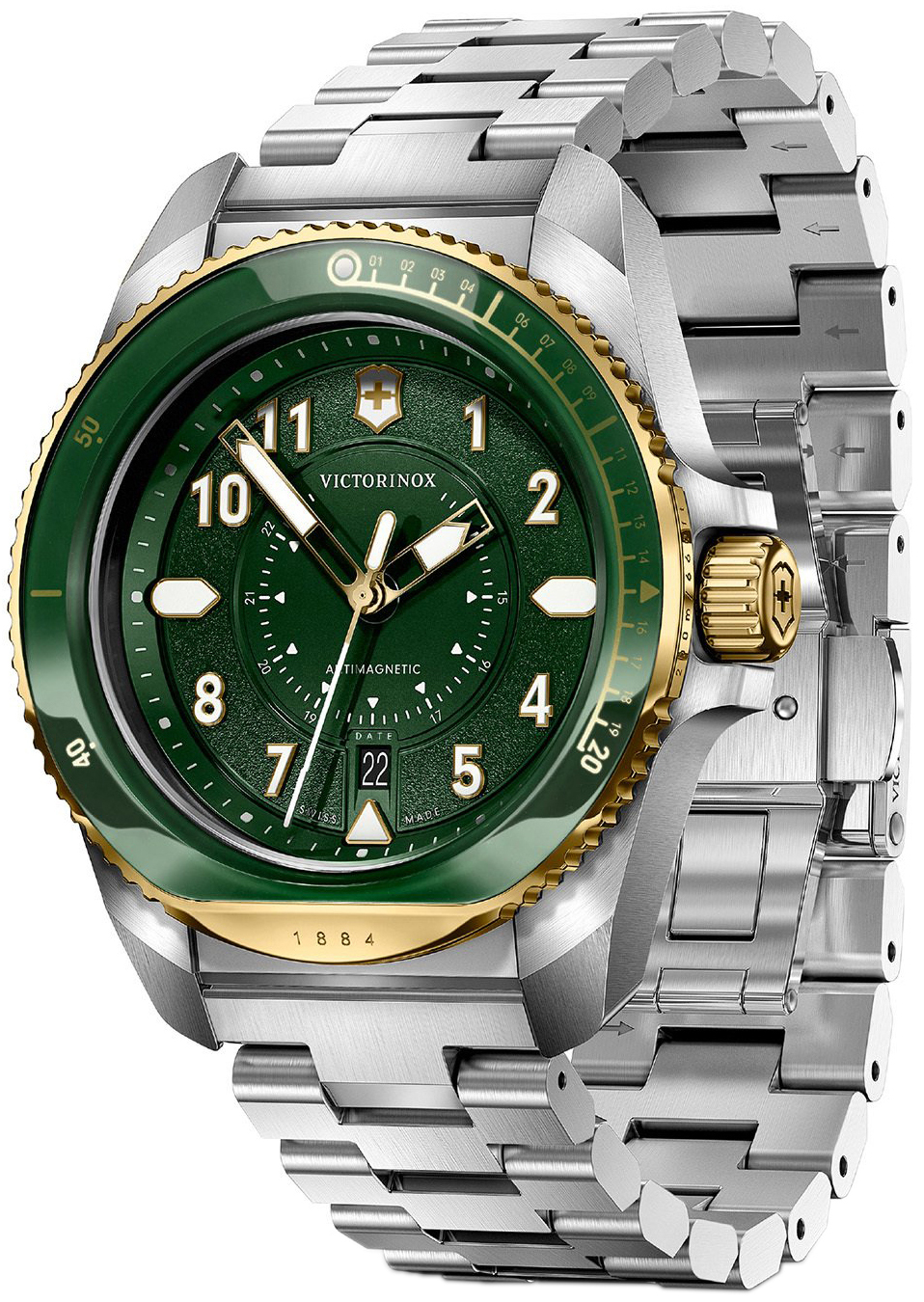 Victorinox Herreklokke 242012 Journey 1884 Grønn/Stål Ø43 mm