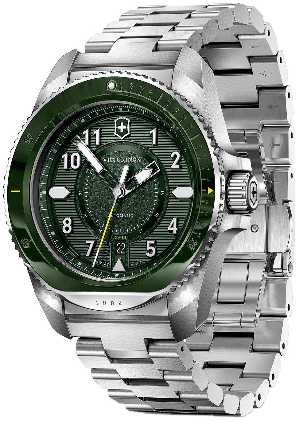 Victorinox Herreklokke 242015 Journey 1884 Grønn/Stål Ø44 mm