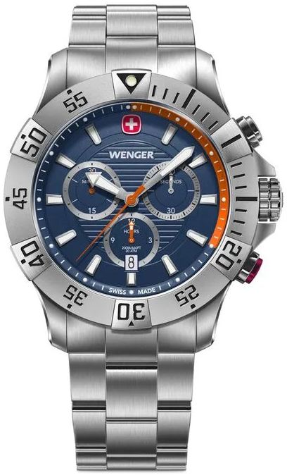 Wenger Herreklokke 01.0643.125 Seaforce Blå/Stål Ø43 mm