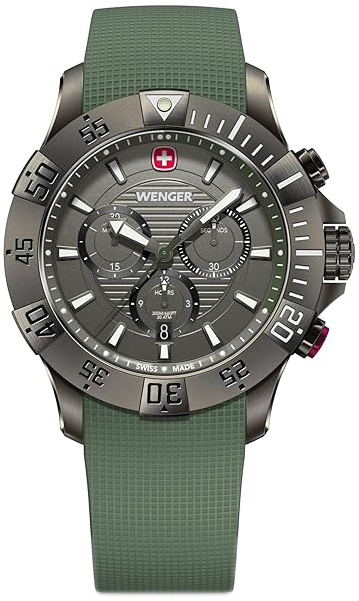 Wenger Herreklokke 01.0643.127 Seaforce Grå/Gummi Ø43 mm