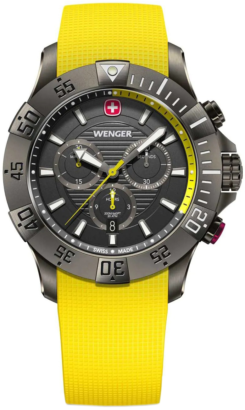 Wenger Herreklokke 01.0643.129 Seaforce Grå/Gummi Ø43 mm