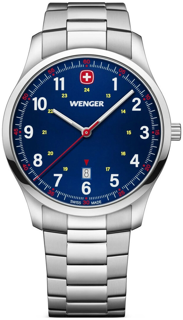 Wenger Herreklokke 01.1441.134 City Blå/Stål Ø42 mm