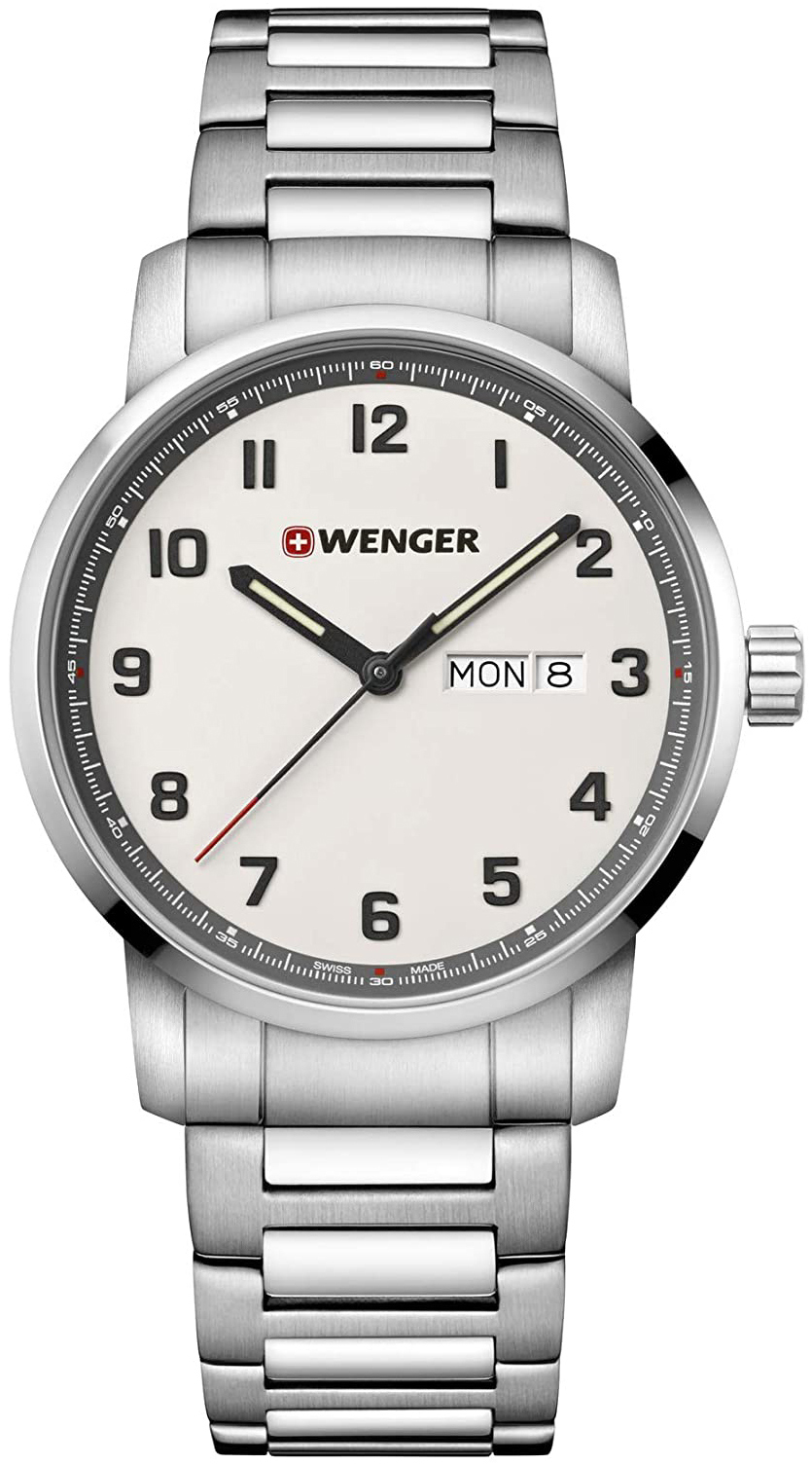 Wenger Herreklokke 01.1541.120 Beige/Stål Ø42 mm