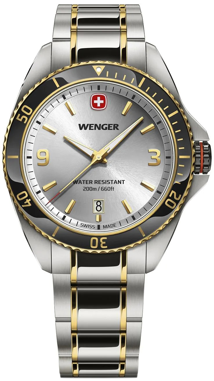 Wenger Herreklokke 01.2031.106 Executive Sølvfarget/Gulltonet stål