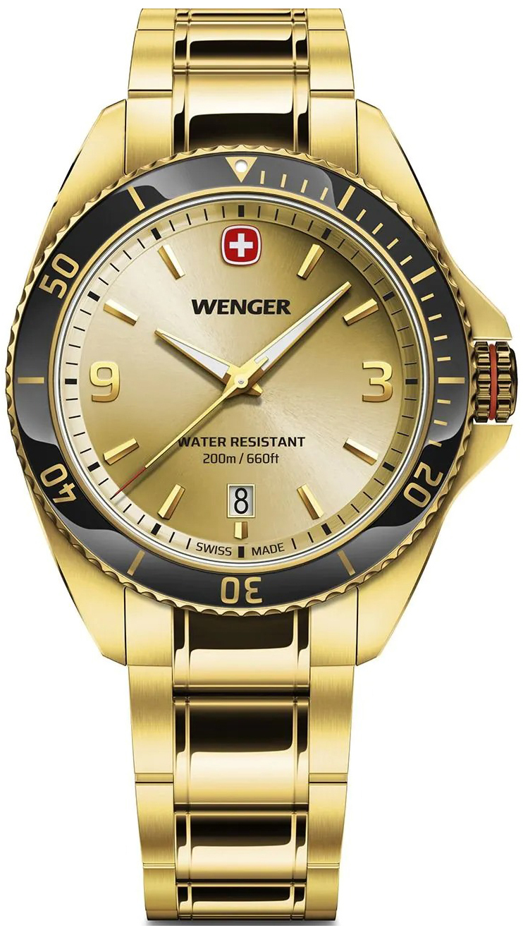 Wenger Herreklokke 01.2031.108 Executive Gull/Gulltonet stål Ø40 mm