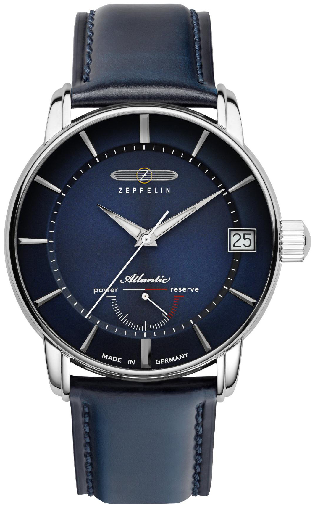 Zeppelin Herreklokke 84163 Atlantic Blå/Lær Ø43 mm
