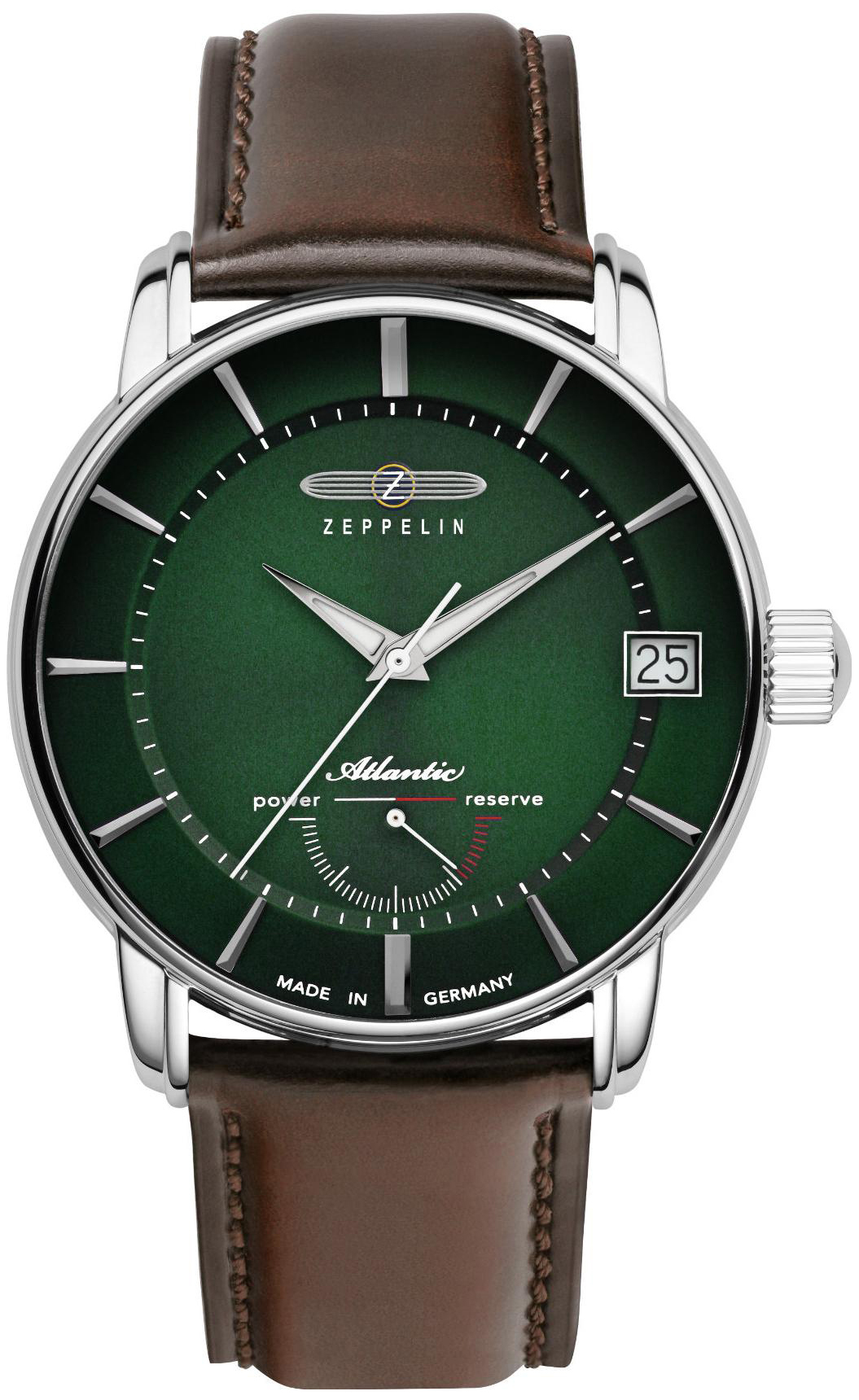 Zeppelin Herreklokke 84164 Atlantic Grønn/Lær Ø43 mm