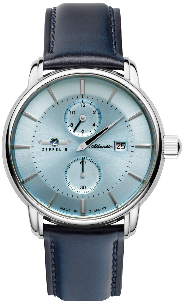Zeppelin Herreklokke 84263 Atlantic Blå/Lær Ø42 mm