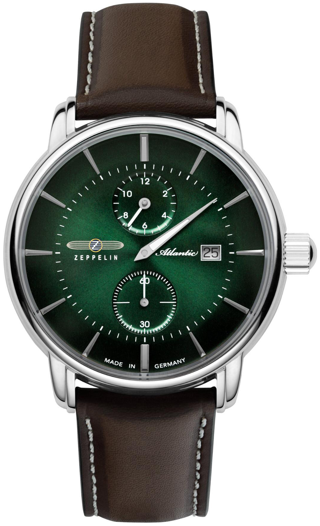 Zeppelin Herreklokke 84264 Atlantic Grønn/Lær Ø43 mm