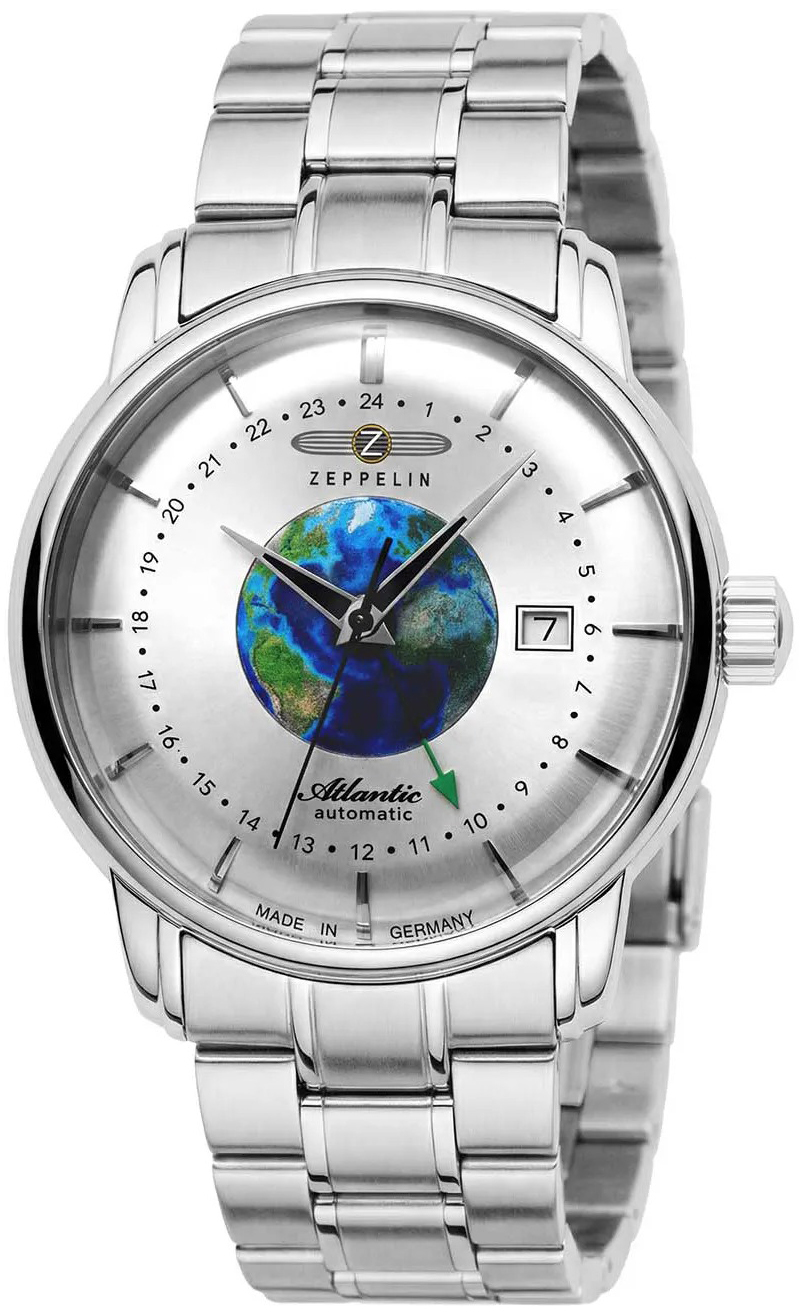 Zeppelin Herreklokke 8468MB1 Atlantic Sølvfarget/Stål Ø42 mm