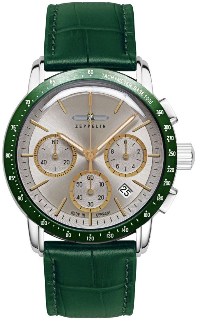 Zeppelin Herreklokke 88785 New York Sølvfarget/Lær Ø42 mm